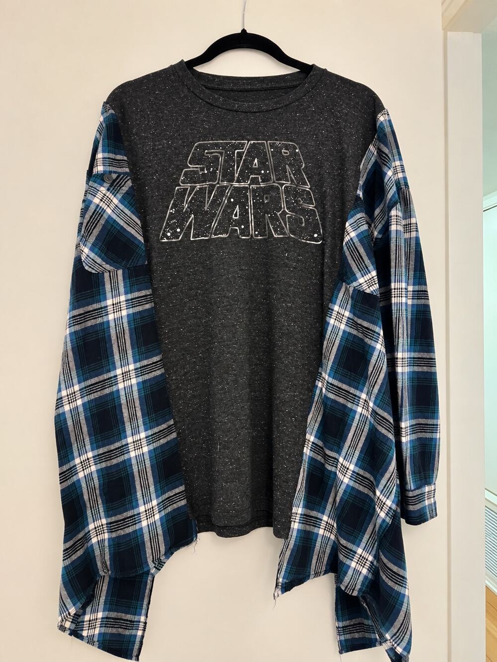 One-of-a-Kind Repurposed Star Wars Flannel Shirt – Men’s Medium